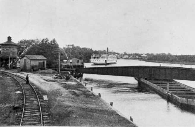 The Nanticoke, like other Sussex County rivers, was also a main route for people transportation with a connection to large cities in the north. This is a photo of Steamboat Wharf from the Purnell Collection. SOURCE: DELAWARE PUBLIC ARCHIVES
